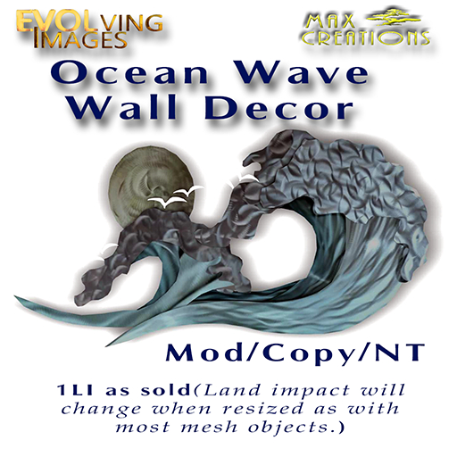 Second Life Marketplace Ocean Wave Wall Decor